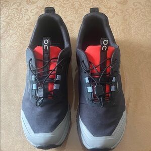 On Running Cloudtek Athletic Shoes - Black, Red, and Gray